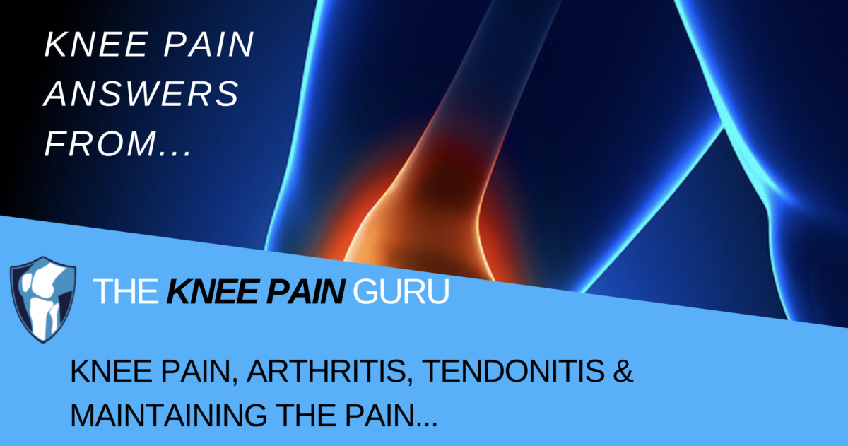 Knee Pain, Arthritis, Tendonitis & Maintaining the Pain