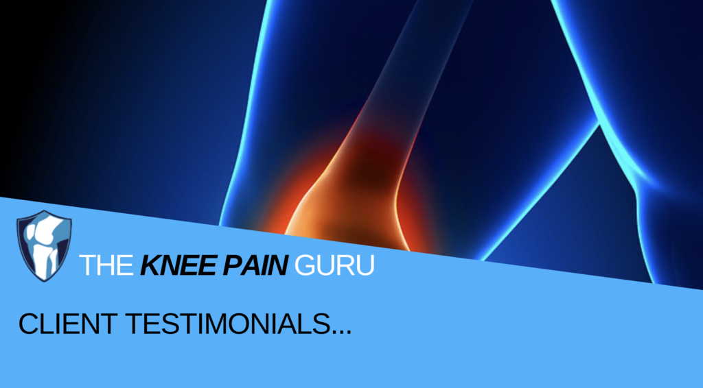 The Knee Pain Guru Testimonials