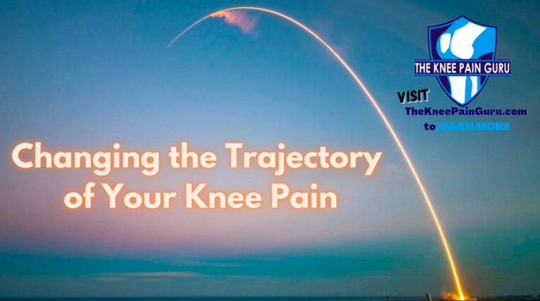 Changing the trajectory of your knee pain is key to permanently eliminating knee pain in your life. Being present to when you first begin to notice your knee pain (present) and what happened just before (past) your knee began hurting changes the trajectory of your knee pain moving forward (future).